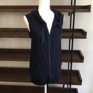 Athleta Sleeveless Full Zip Sweatshirt